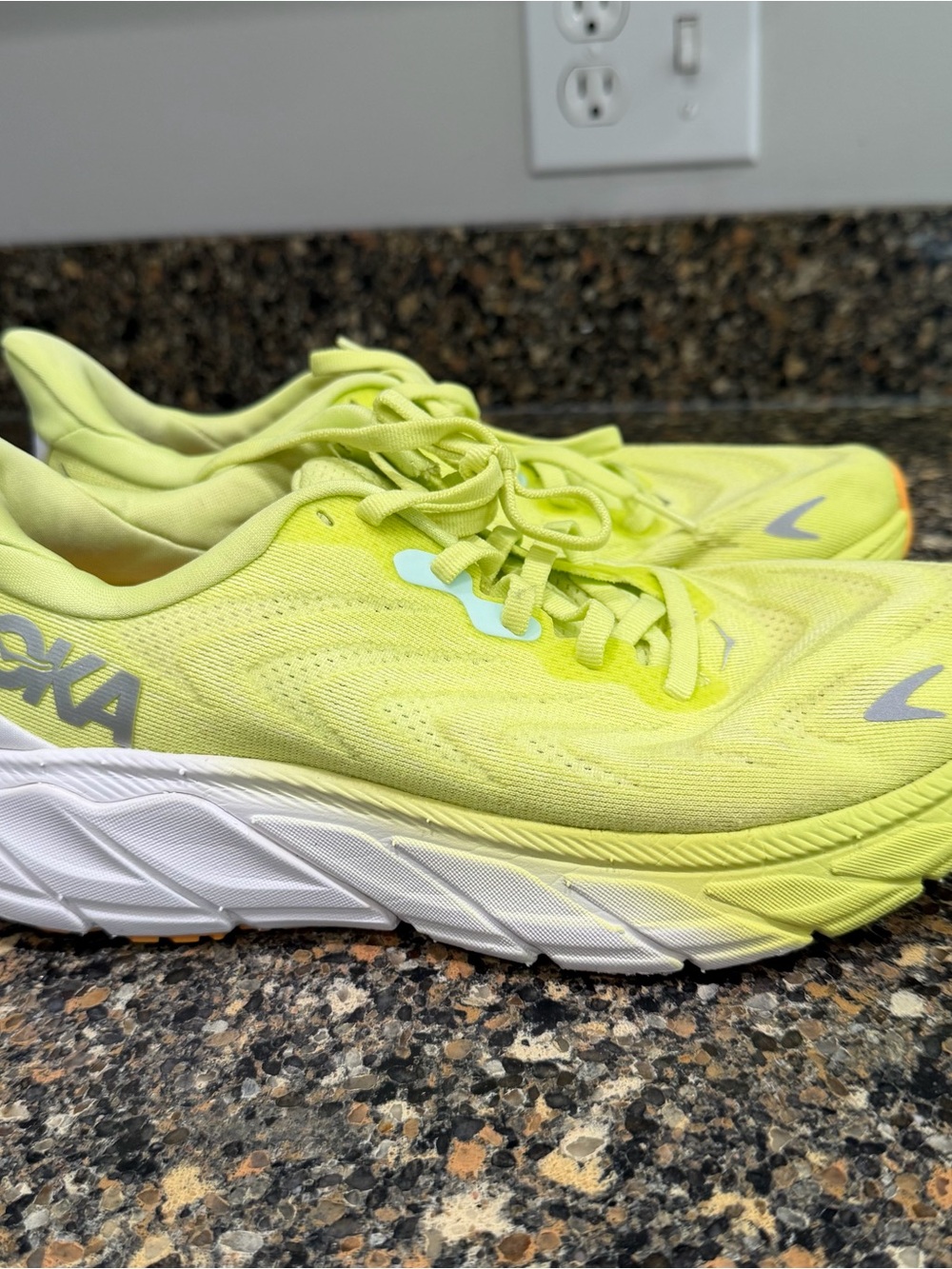 Hoka Women's Neon Yellow Lightweight Running Shoes 7